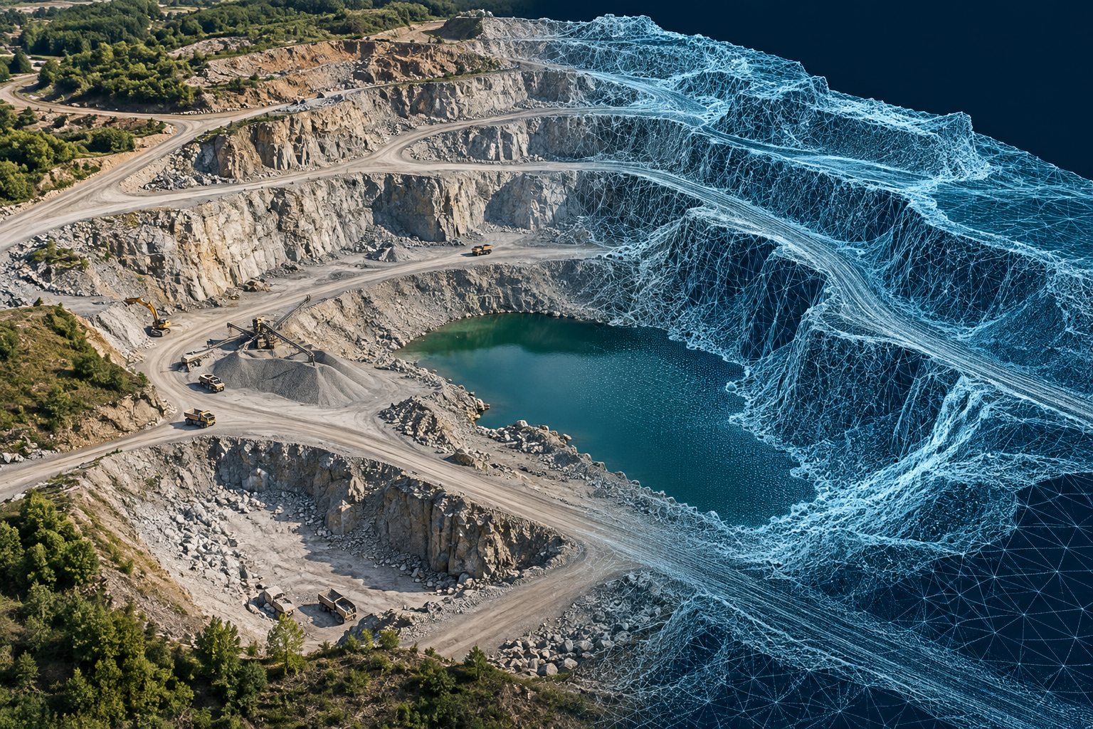 Illustration d’une modélisation 3D de terrain par photogrammétrie