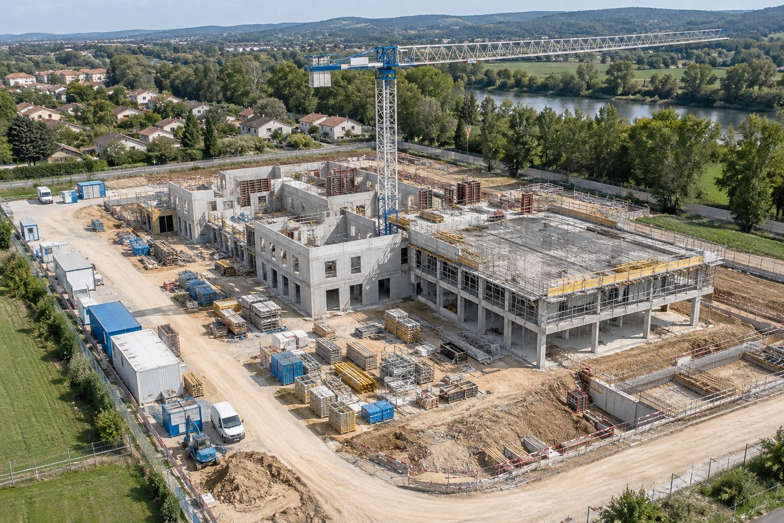 Illustration d’un suivi de chantier par photographie aérienne